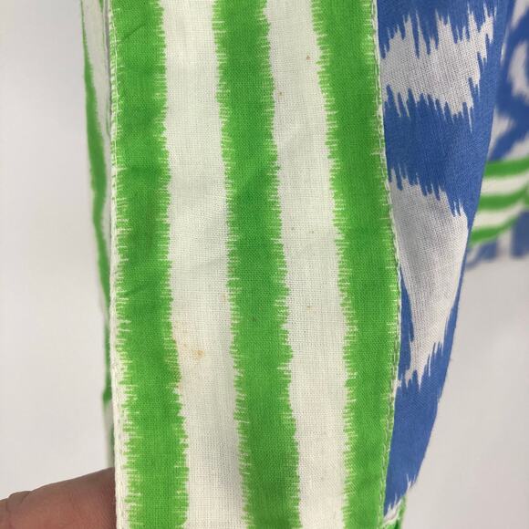 Gretchen Scott Designs Arabesque Tunic Top Blue Green Artsy Coastal Large Cotton - Picture 11 of 13